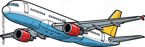 wings of wanderlust cartoon jet embarks on exciting new journeys, isolated on transparent background