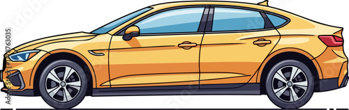 accelerator of dreams golden yellow ride ignites adventure, speed, and unforgettable journeys, isolated on transparent background