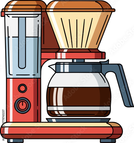 awakening daily joy fresh coffee brews, bringing warmth to every home kitchen, isolated on transparent background