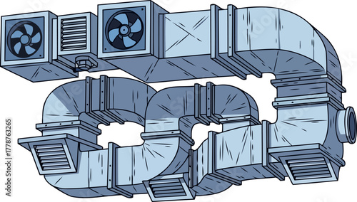 breathing architecture essential infrastructure for modern climate control and air quality, isolated on transparent background