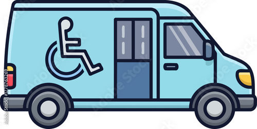 breaking barriers dedicated accessible van fosters inclusion and independent living, isolated on transparent background