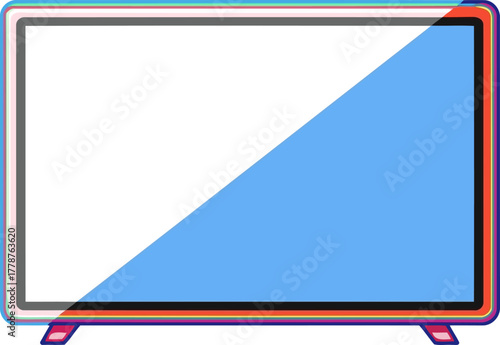 dynamic display split exploring digital options and conceptual visual transformations, isolated on transparent background