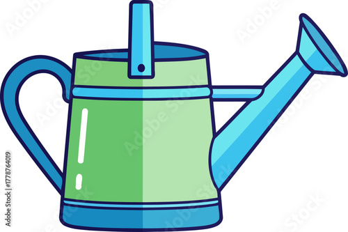 green thumbs ally nurturing growth and freshness with every pour, isolated on transparent background