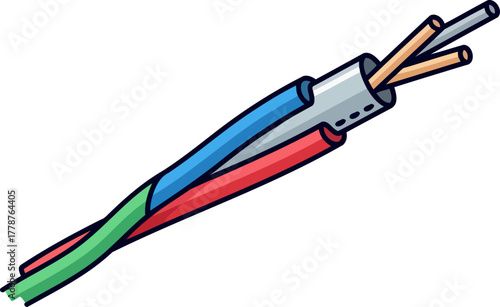 intricate connections unveiling the essential wires that power our digital world, isolated on transparent background