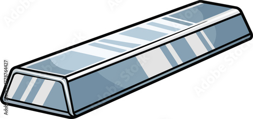 lustrous silver ingot a foundation of wealth and enduring economic stability, isolated on transparent background