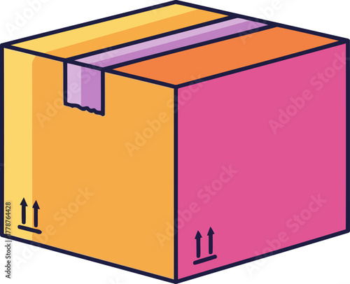 joyful unboxing awaits your colorful package on its journey to delight, isolated on transparent background