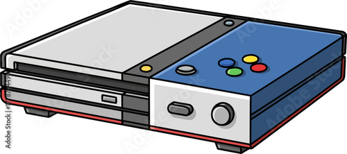 nextlevel nostalgia dive into immersive digital realms with this classic console, isolated on transparent background