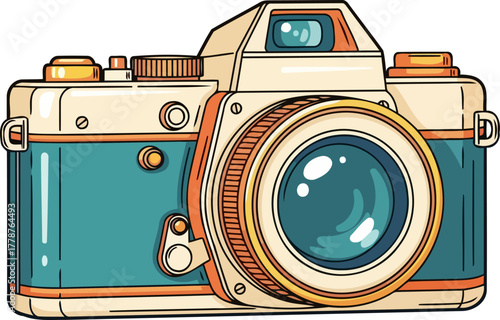 nostalgic viewfinder preserving precious moments through a beloved photographic relic, isolated on transparent background