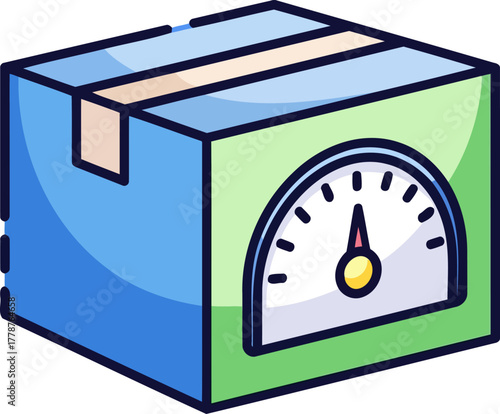 precisely measured package ensuring accurate delivery and efficient logistics journey, isolated on transparent background