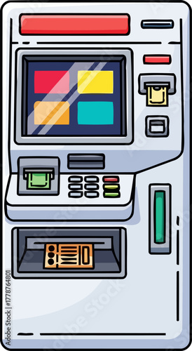 seamless selfservice your gateway to instant cash, tickets, and modern transactions, isolated on transparent background