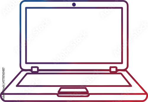 vibrant gateway to creativity an open laptop, symbolizing modern digital potential, isolated on transparent background