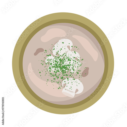 マッシュルームスープ・ポタージュ　イラスト