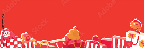 初売り福袋のデザインテンプレート