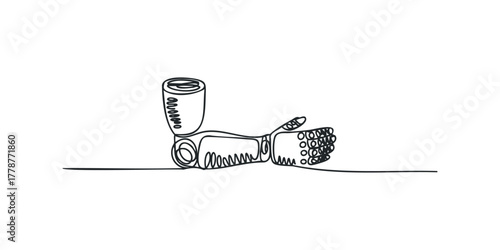 Robotic Arm With Thumb Up Gesture