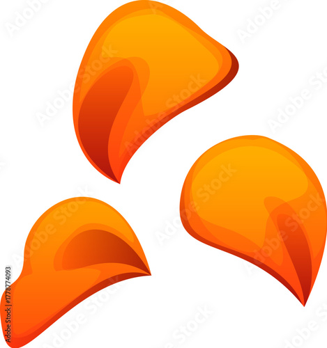 Day of the Dead holiday, Dia De Los Muertos marigold flower petals. Mexican culture holiday, Day of the Dead festival isolated vector decoration, flying or falling orange petals of marigold flower