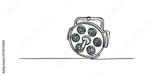 Surgical Lamp Line Drawing Medical Equipment