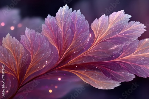 Elegant purple leaf design abstract modern design clean