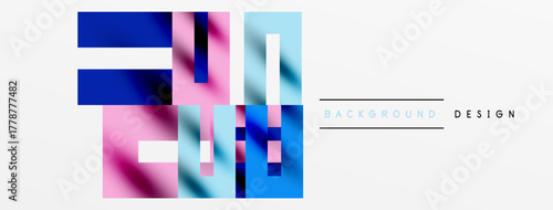 Photos Abstract geometric shapes overlap, creating vibrant color gradients