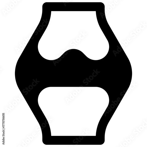 Arthritis. Outlined stroke vector icon with black-filled details.