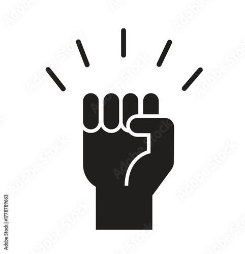 Strong Hand Up Vector Illustration