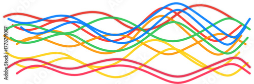 Abstract Colorful Wavy Line Pattern