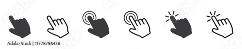 hand Curser vector icon collection. Cursor signs