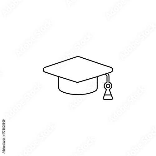 Graduation Cap Vector Icon Education Academic Symbol Illustration