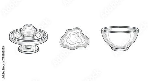 Geometric 3d line art objects abstract shapes and patterns for design