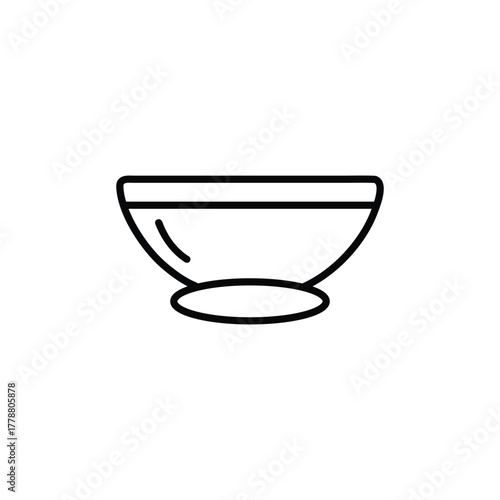 Bowl Vector Icon Kitchenware Dish Illustration