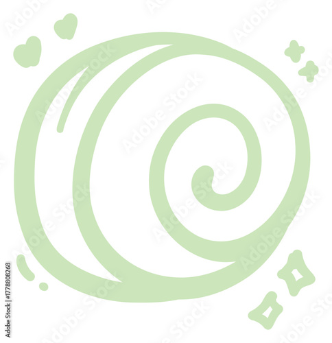 cute swiss roll dessert cartoon sticker