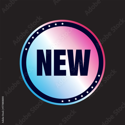 NEW holographic sticker. Universal holographic label for trade. Vector.