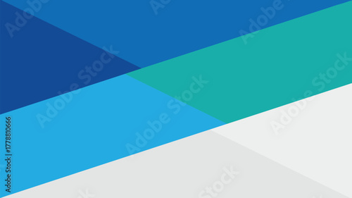 Abstract blue green and white geometric background with angled shapes and clean lines design style