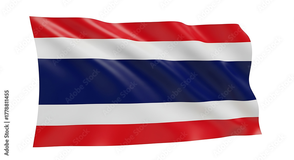 Naklejka premium Thailand flag isolated on white background 3D render 20361153 1
