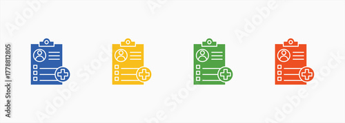 Medical Test Icon Set Color Multiple Style Collection