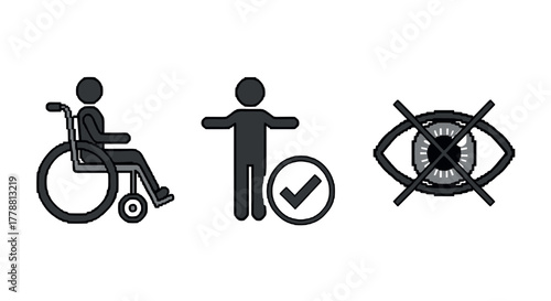 Accessibility and inclusion symbols in minimalist design