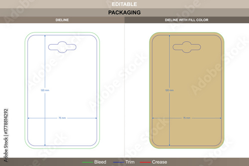 Custom dimensions cards hangtags cards dieline created using vector detailing improving printing clarity packaging fold die line outline ensures balanced card labeling system