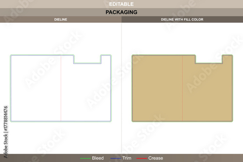 Clipboard dieline designed through vector tracing refining printing surface packaging structure steady die line alignment defines flat form maintaining strong clipboard base