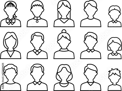 アイコンセット　人物シルエット