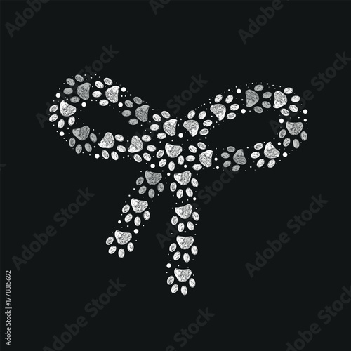 Made of paw prints bow ties