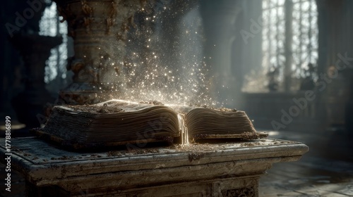 Ancient book illuminated