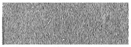 Dense wavy vertical line texture flowing hair woodgrain abstract black and white seamless vector background