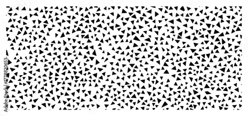 Scattered triangle confetti pattern random geometric shards seamless vector background