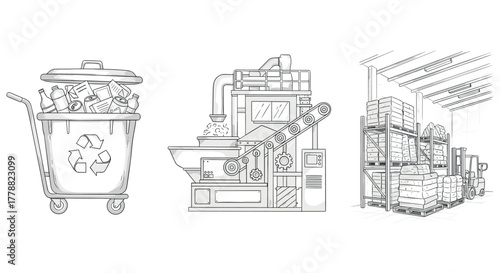 Recycling process in pencil sketch waste management and industrial production