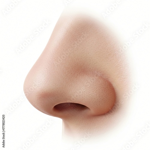 Human nose anatomy close up detail nasal passage respiratory system health