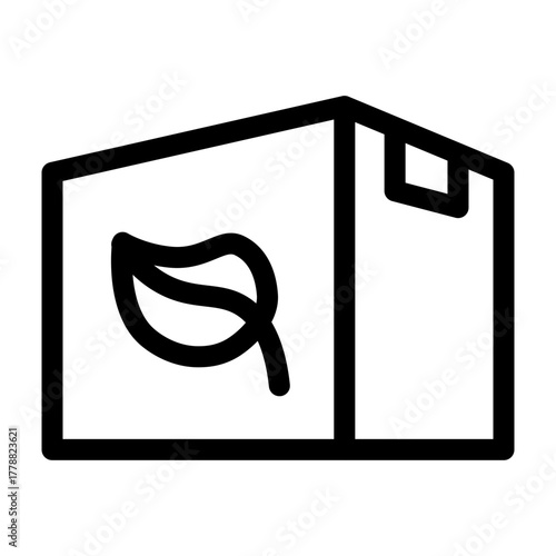 Environmental packaging Vector Line Icon Design