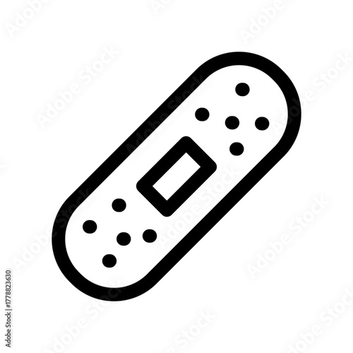Band Aid Vector Line Icon Design