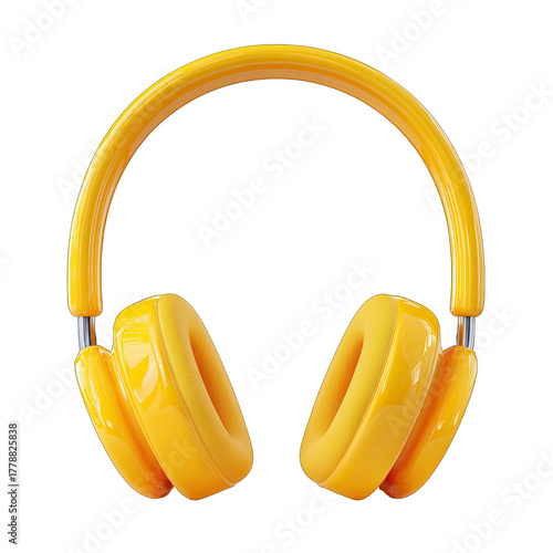Bright yellow headphones