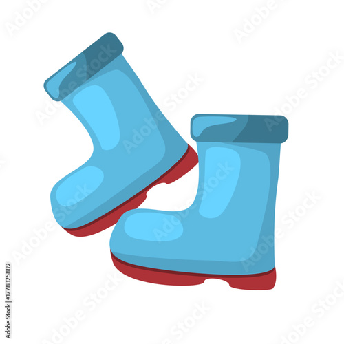 Garden boots vector icon illustration, boots clip art, clip art boots, isolated on white background