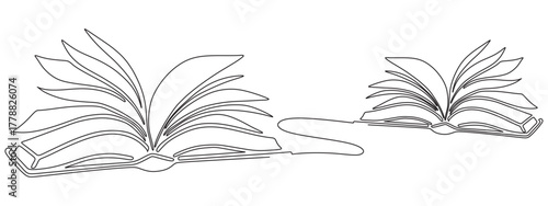 continuous line of books