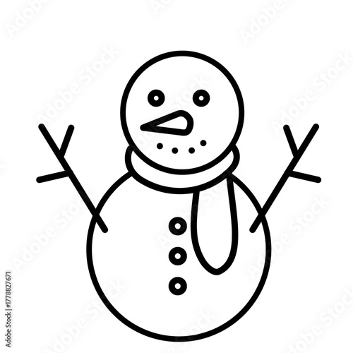 Snowman christmas illustration element png